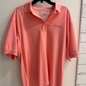 Columbia Pink Polo Shirt Classic Style